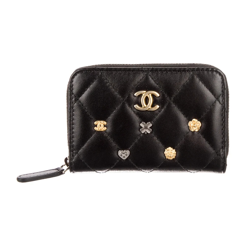 Lushentic Quality Handbags: Small Lucky Charms Coin Purse Black Calfskin HW