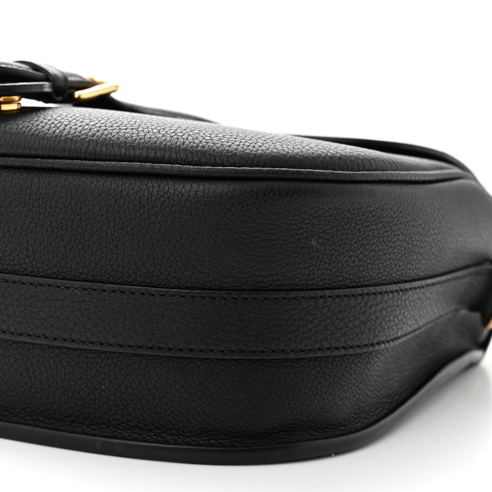 Lushentic Class Large Bobby Bag – Black Grained Calfskin Leather - Premium Alternative