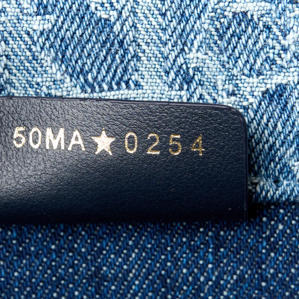 Buy Lushentic Grade Bags Mini Pouch Navy Blue Oblique Canvas - Image 9