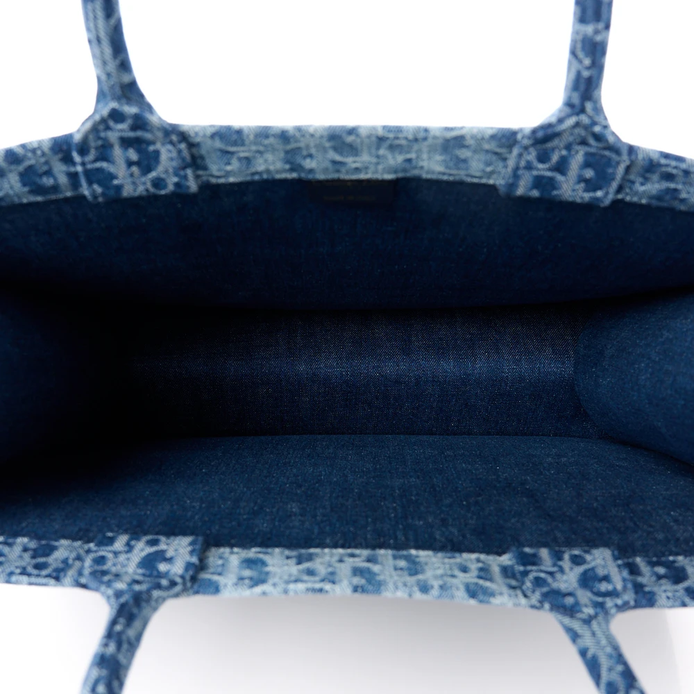 Lushentic Grade Bag: Large Book Tote in Blue Oblique Denim - Image 7