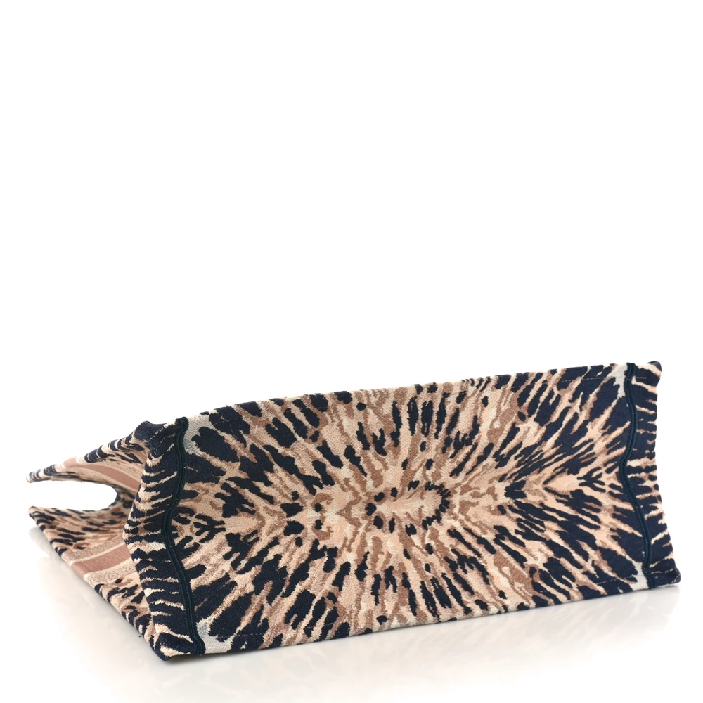 Lushentic Replicas Large Book Tote Multicolor Tie Dye Embroidered Canvas - Image 6