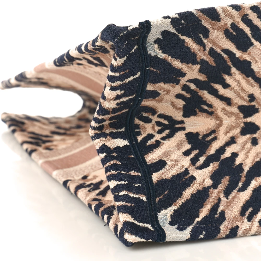 Lushentic Replicas Large Book Tote Multicolor Tie Dye Embroidered Canvas - Image 4