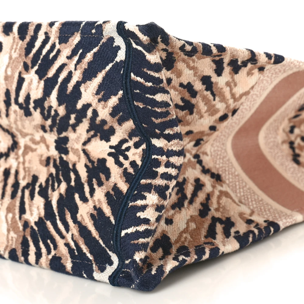 Lushentic Replicas Large Book Tote Multicolor Tie Dye Embroidered Canvas - Image 5