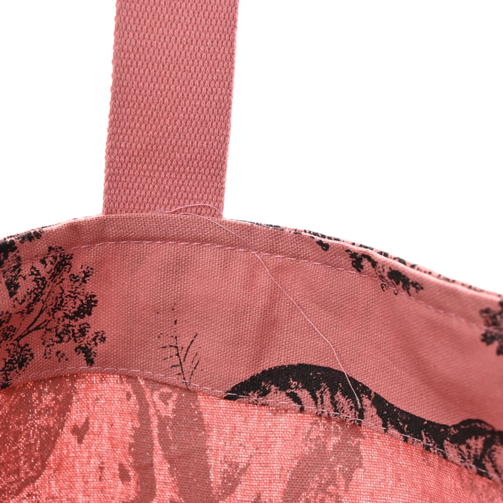 Lushentic Grade Bag Large Dioriviera Tote Pink Grey Canvas - Image 8