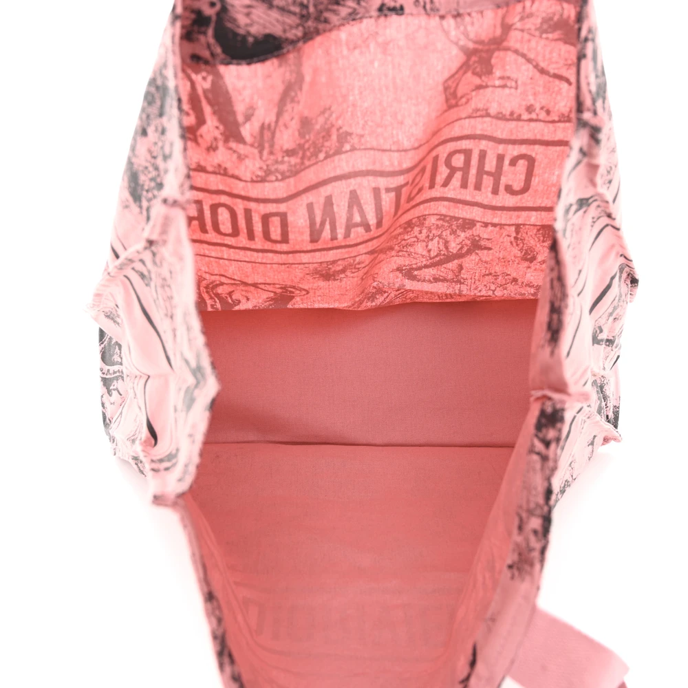 Lushentic Grade Bag Large Dioriviera Tote Pink Grey Canvas - Premium Alternative Bag