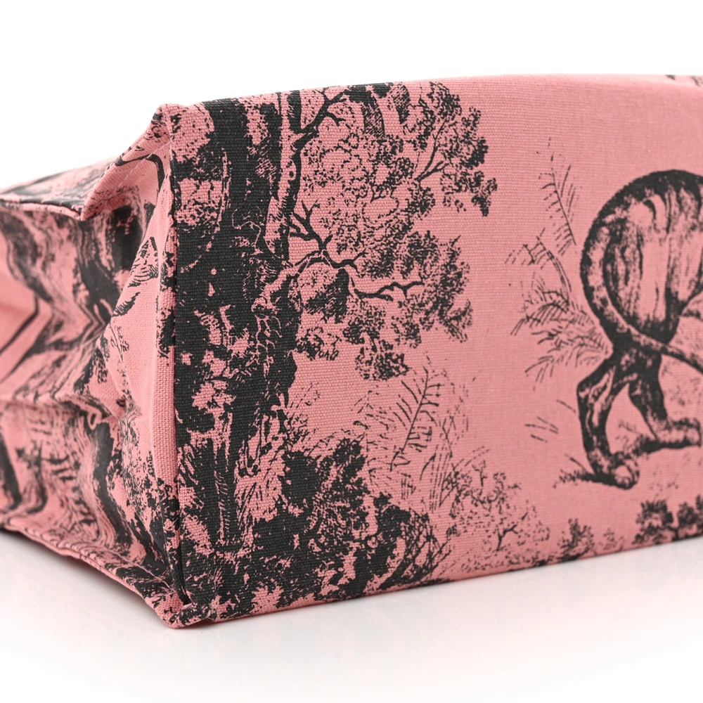 Lushentic Grade Bag Large Dioriviera Tote Pink Grey Canvas - Image 3