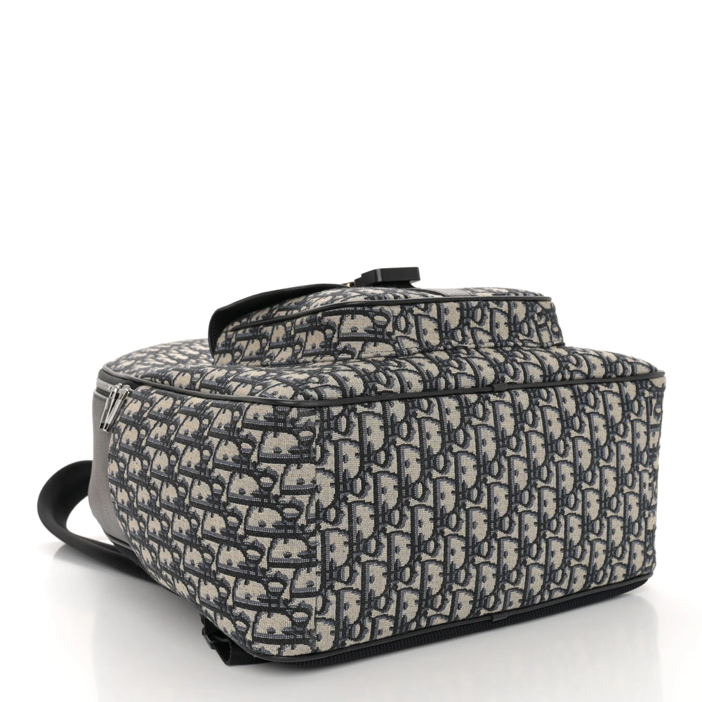 Lushentic Grade Handbags – Large Saddle Backpack in Black Canvas - Premium Alternative