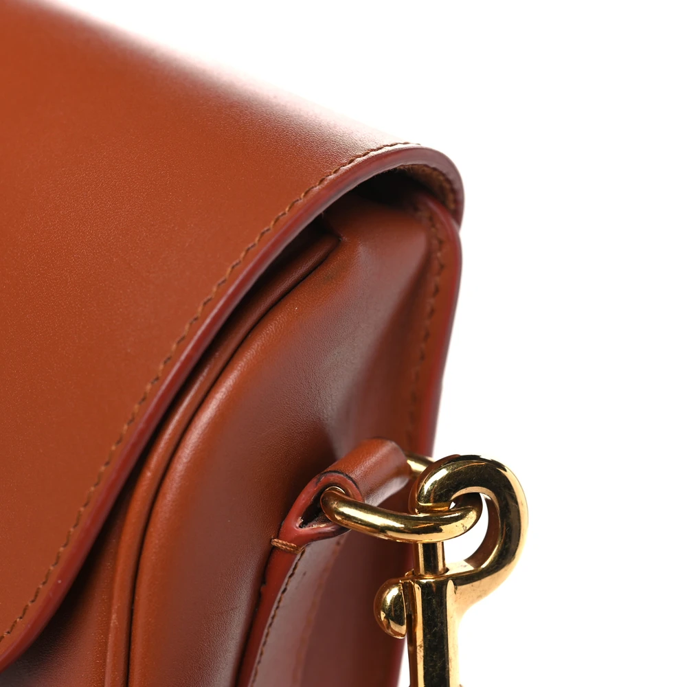 Lushentic Grade Medium Bobby Flap Bag - Dark Tan Box Calfskin Leather - Image 9