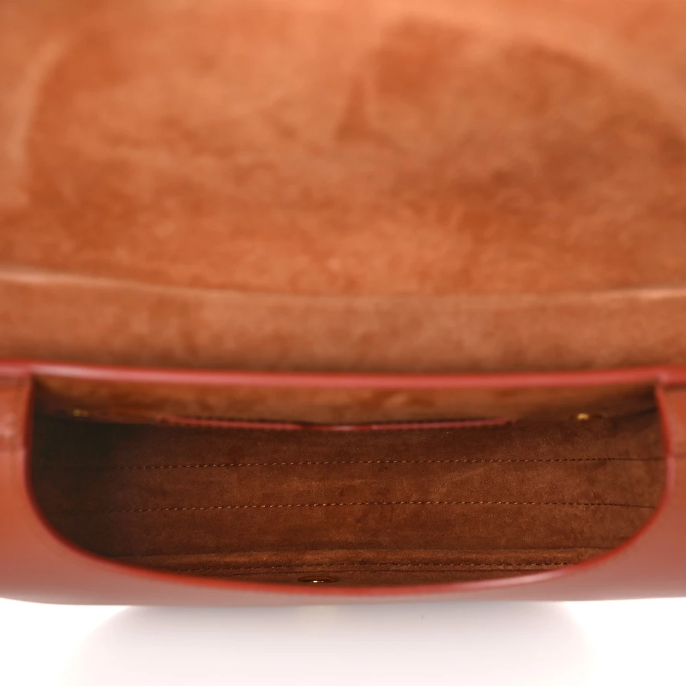 Lushentic Grade Medium Bobby Flap Bag - Dark Tan Box Calfskin Leather - Image 7