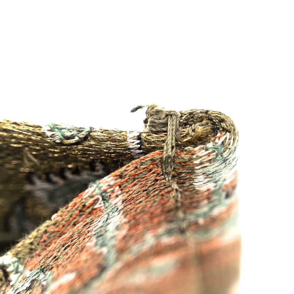 Lushentic Designer Brocart Book Tote in Metallic Green Embroidered Canvas - Image 10