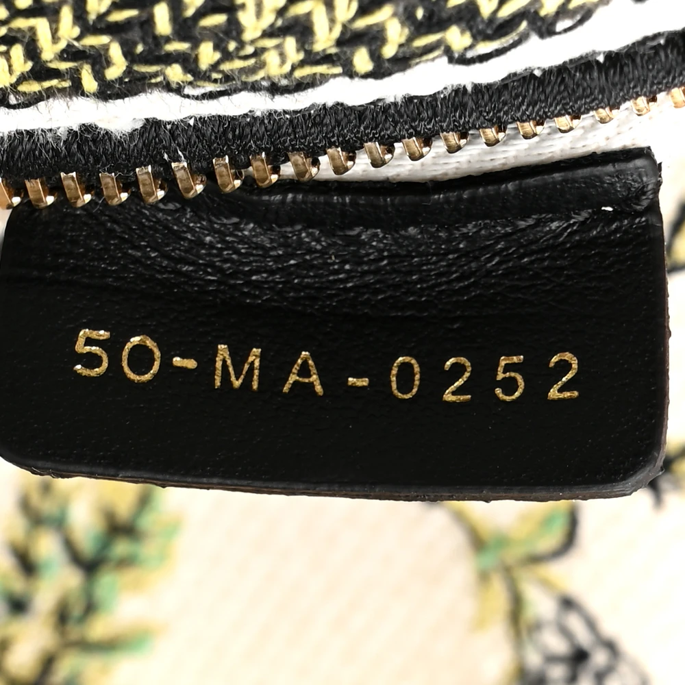 Lady D-Lite Latte Bag with Multicolor Embroidery and Gold Hardware - Image 9