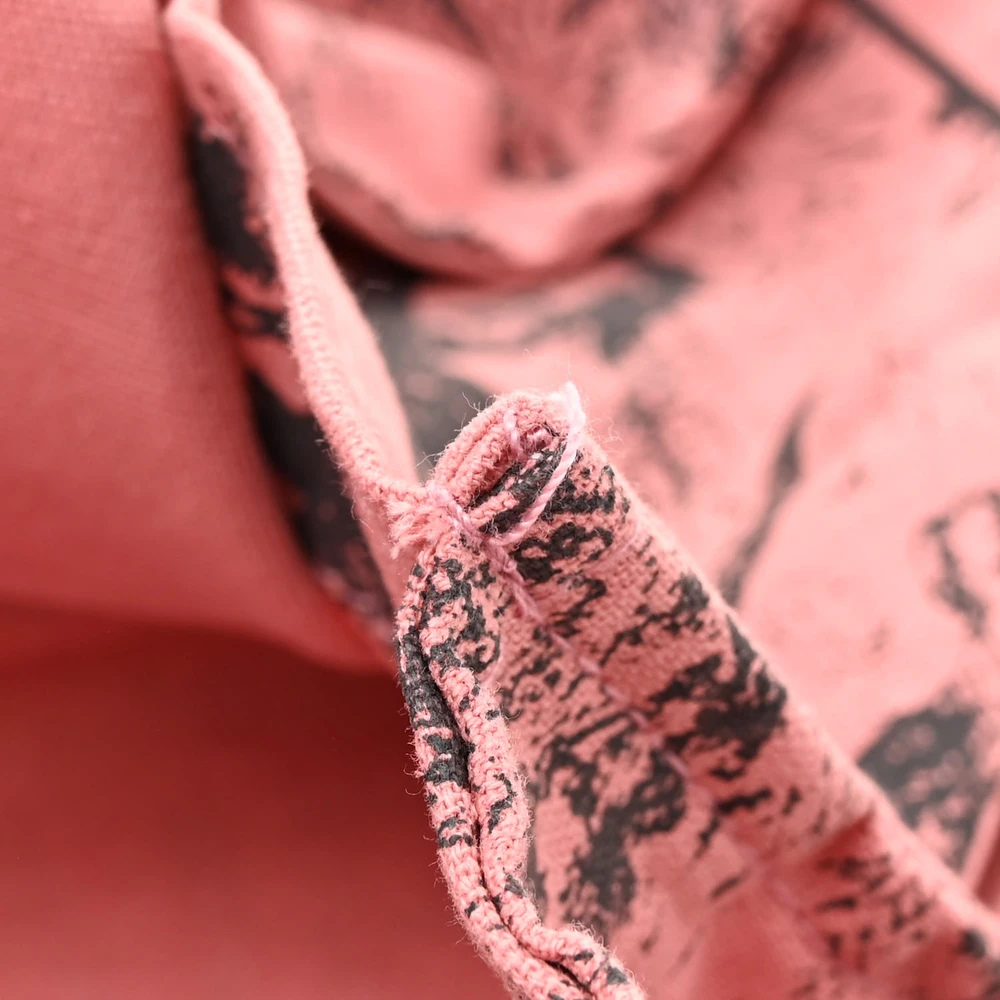 Lushentic Grade Designer Bags - Medium Dioriviera Tote Pink Grey Canvas - Image 9