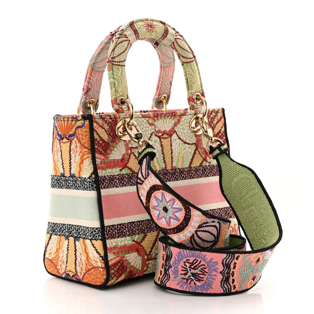 Lushentic Bags - Medium Lady D-Lite Multicolor Embroidered Canvas - Image 3