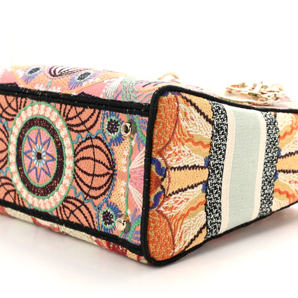 Lushentic Bags - Medium Lady D-Lite Multicolor Embroidered Canvas - Image 5