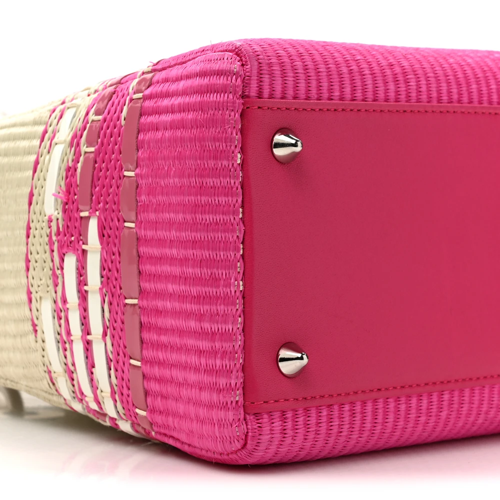 Lushentic Quality Handbags: Medium Lady Dior Bag in Raffia Nappa Leather - Image 4