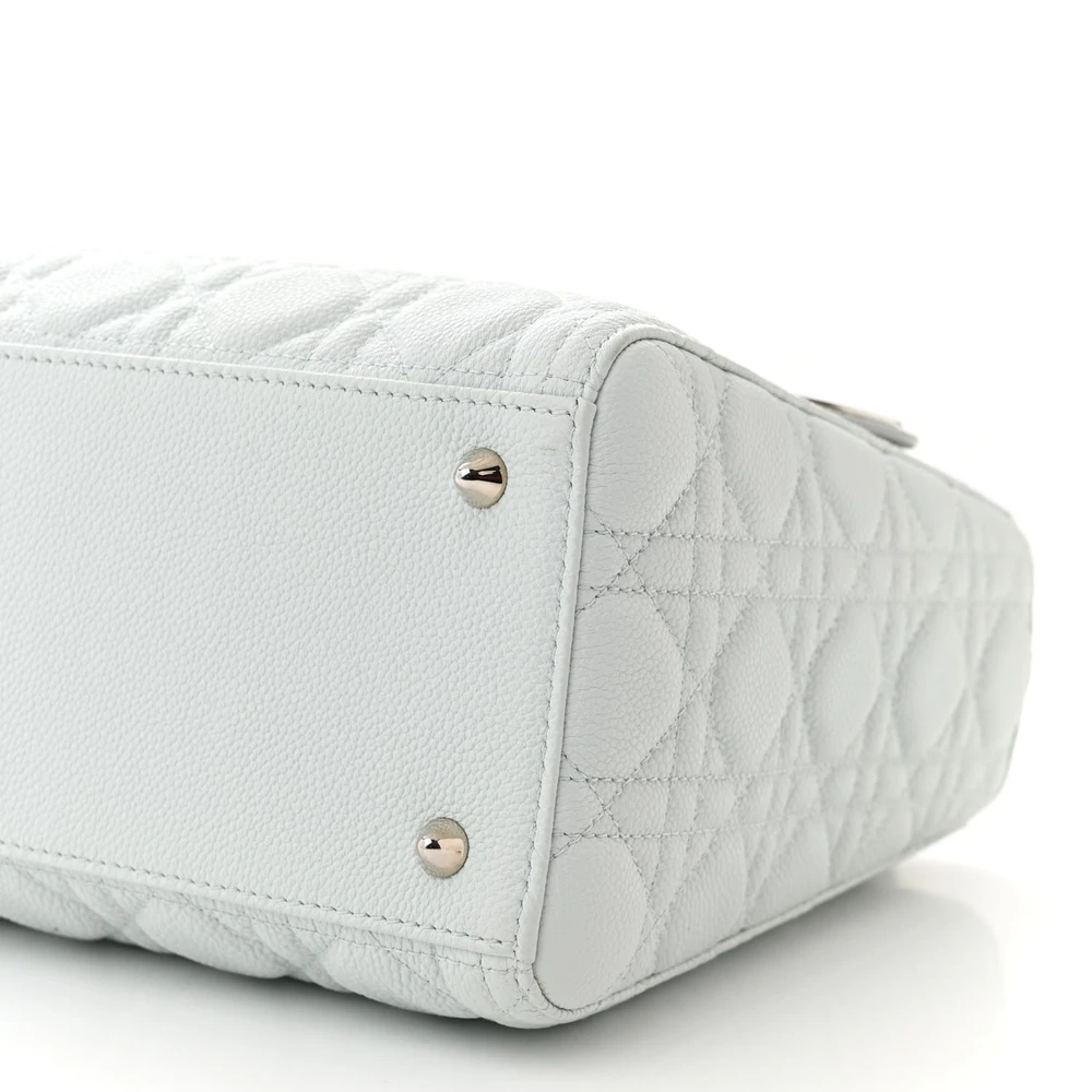 Lushentic Bag Medium Lady Dior White Grained Cannage Leather - Image 5