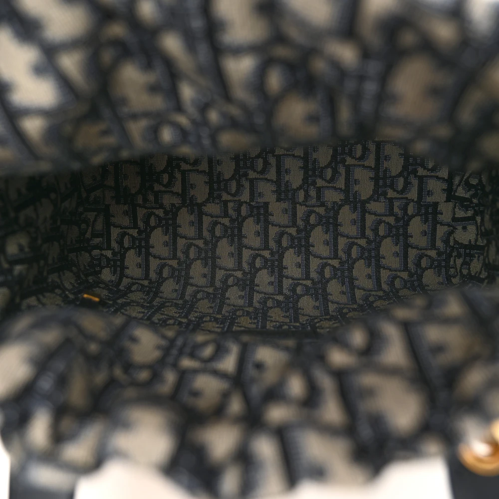 Lushentic Grade Handbags - Medium Lady Dior Wicker Blue Canvas - Image 7