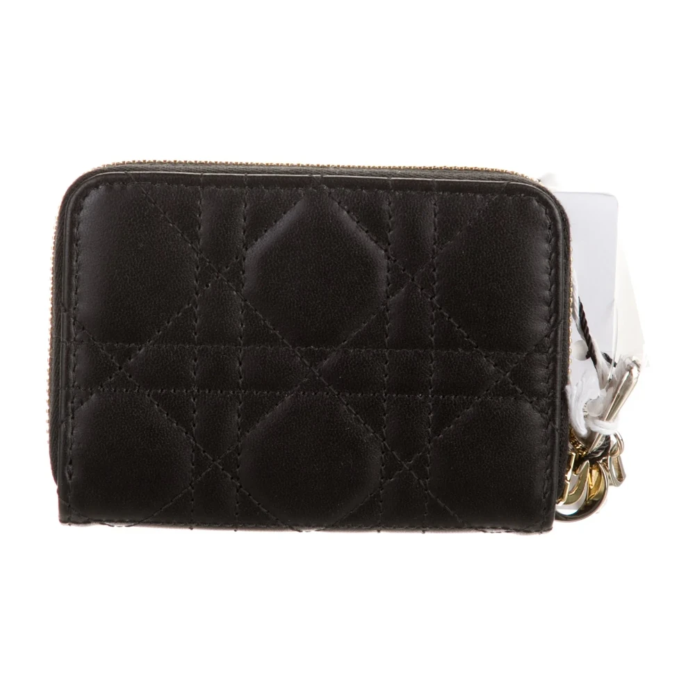 Lushentic Bags Review: Medium Lady Dior Zip Compact Wallet Black Calfskin Leather Gold Hardware - Image 2