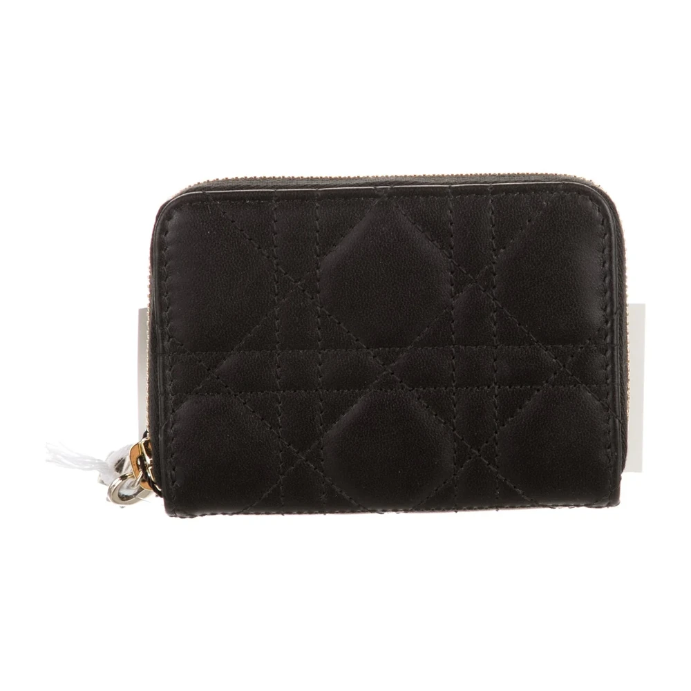 Lushentic Bags Review: Medium Lady Dior Zip Compact Wallet Black Calfskin Leather Gold Hardware