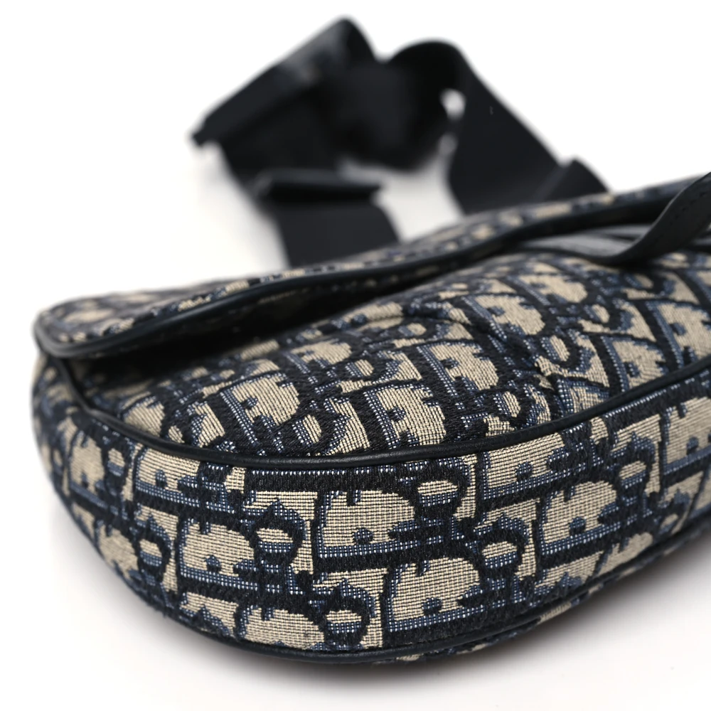 Buy Lushentic Grade Bags - Medium Men's Saddle Bag Blue Canvas - Image 4