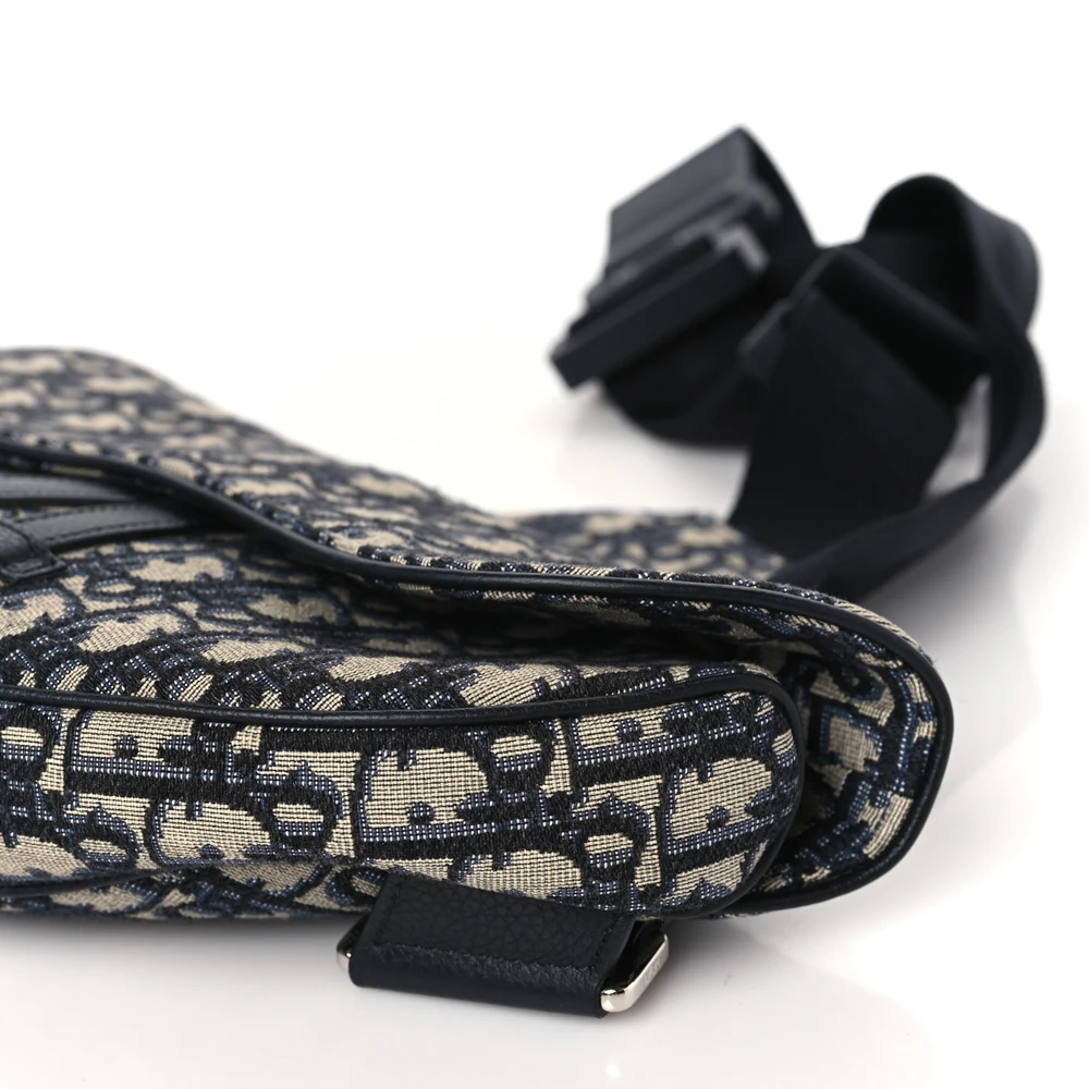 Buy Lushentic Grade Bags – Medium Men's Saddle Bag Blue Canvas - Designer Inspired Luxury Bag