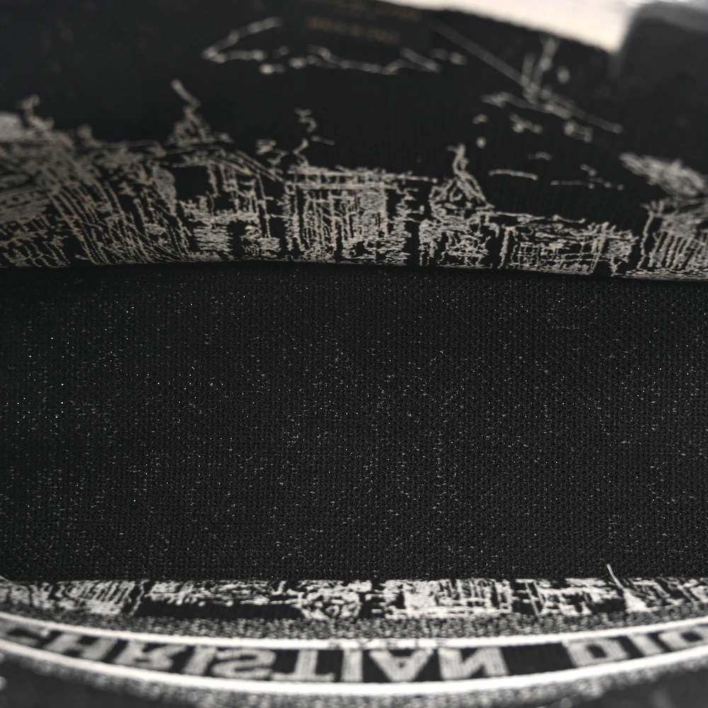 Lushentic Replicas: New York Book Tote in Black & White Canvas - Image 7