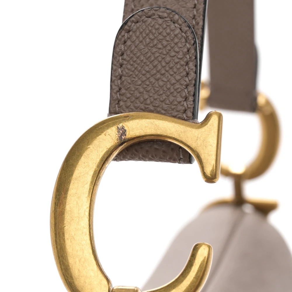 Lushentic Replica Handbags – Medium Saddle Bag in Warm Taupe - Designer Inspired Luxury Bag