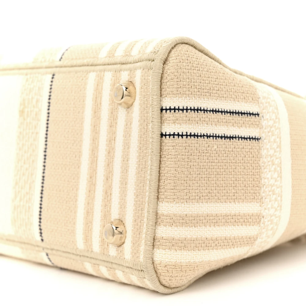 Lushentic Grade Replicas – Lady D-Lite Beige Embroidered Canvas - Premium Alternative Bag