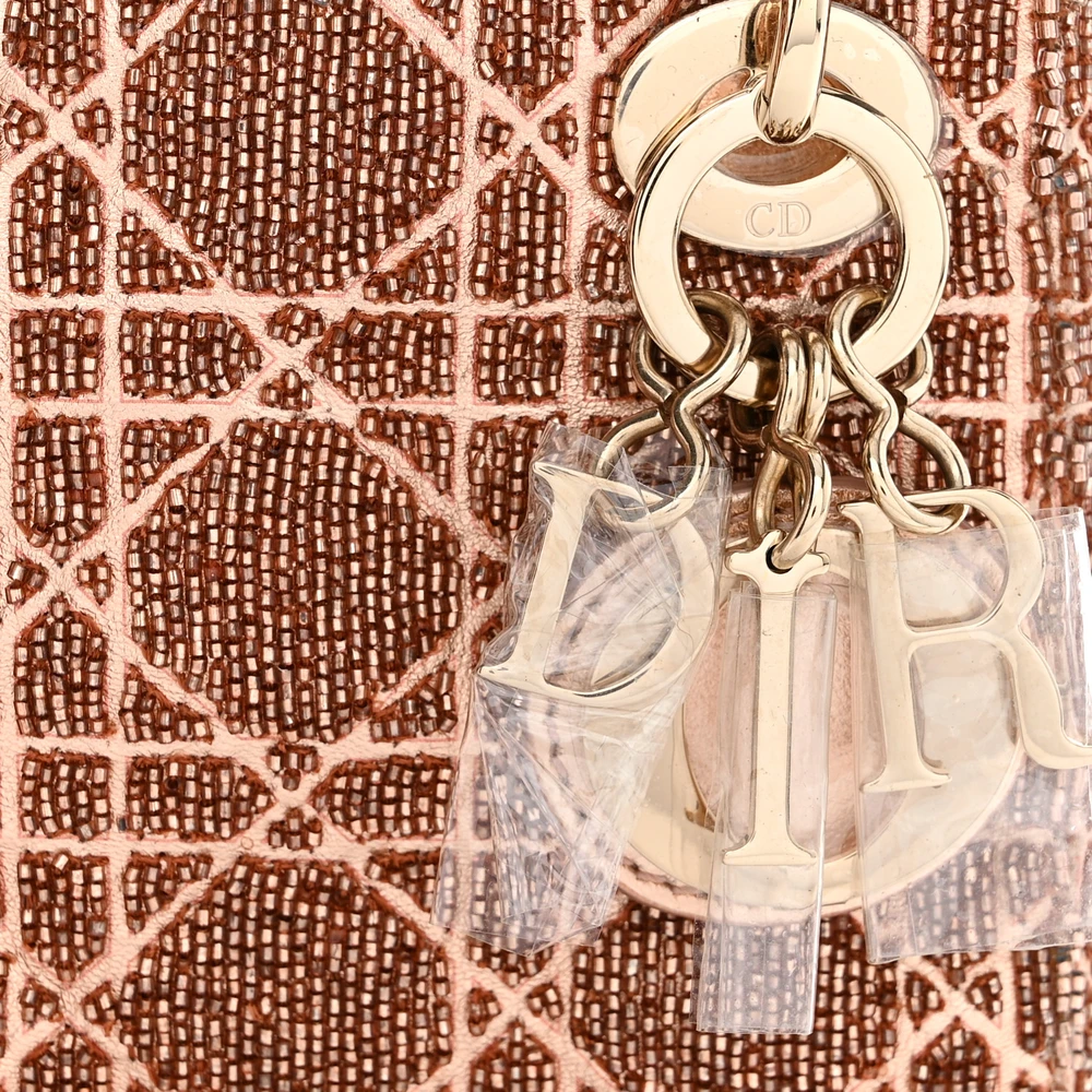 Lushentic Grade Handbags: Micro Lady Dior in Rose Gold - Premium Alternative