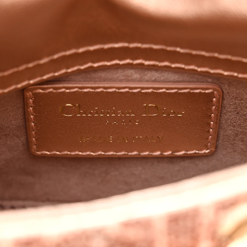 Lushentic Grade Handbags: Micro Lady Dior in Rose Gold - Image 2