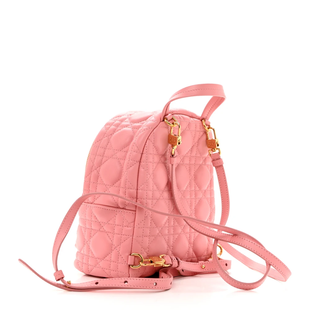 Lushentic Reviews Mini Backpack Peach Blossom Cannage Lambskin Leather - Image 3