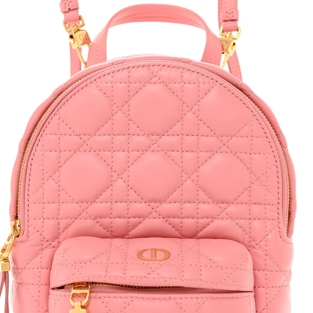 Lushentic Reviews Mini Backpack Peach Blossom Cannage Lambskin Leather - Image 8