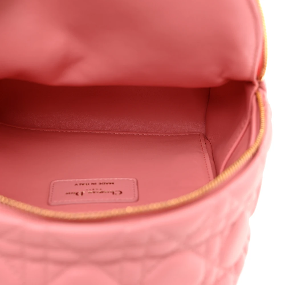 Lushentic Reviews Mini Backpack Peach Blossom Cannage Lambskin Leather - Image 7