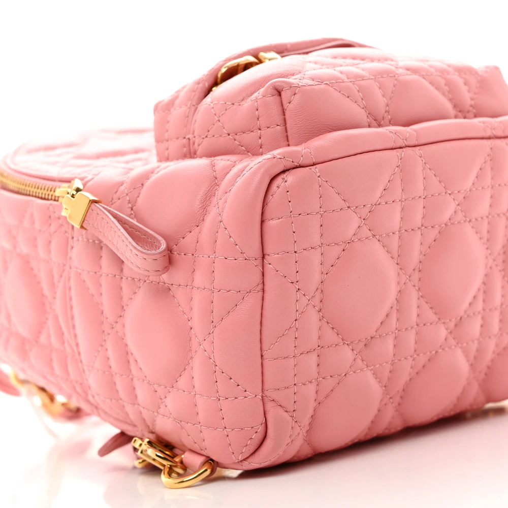 Lushentic Reviews Mini Backpack Peach Blossom Cannage Lambskin Leather - Image 4