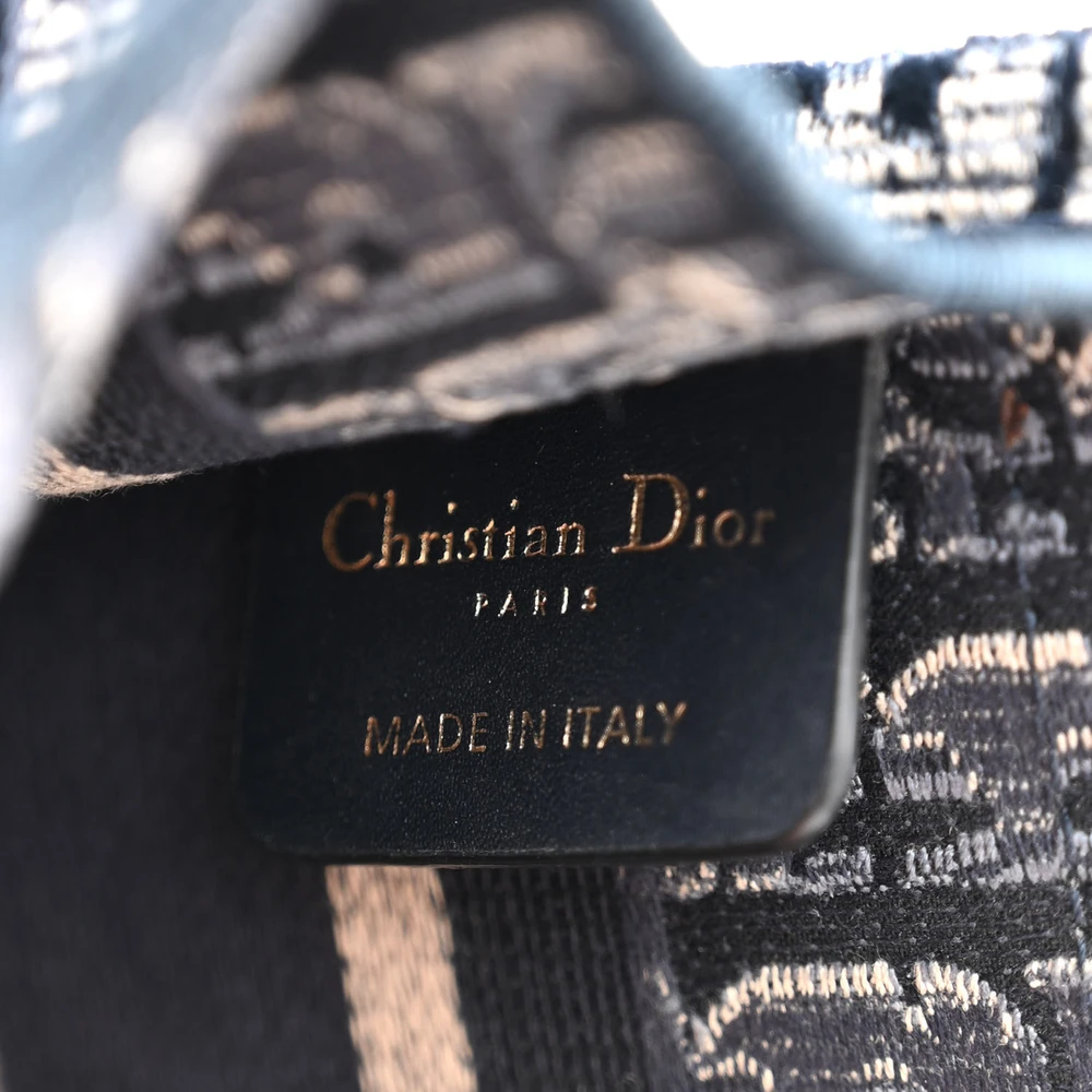 Lushentic Quality Bags: Mini Book Tote Blue Velvet Oblique Embroidered - Image 2