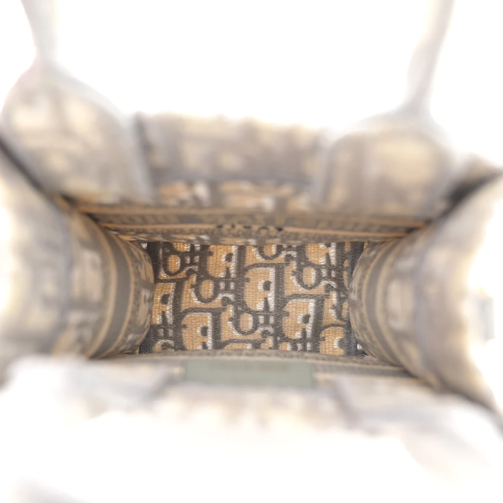 Lushentic Replica Mini Book Tote Phone Bag Grey Oblique Canvas - Image 6