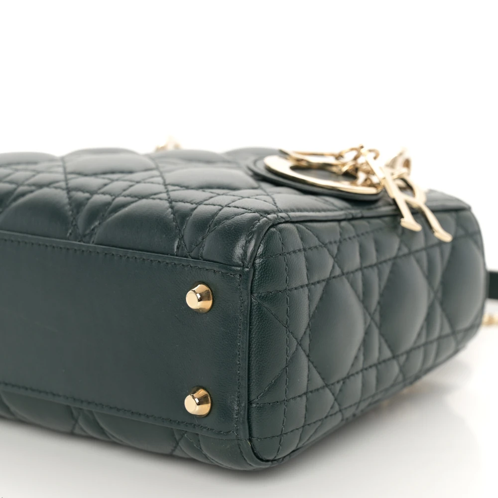 Lushentic Bags Review: Mini Lady Dior Dark Green Cannage Lambskin Leather - Premium Alternative Bag