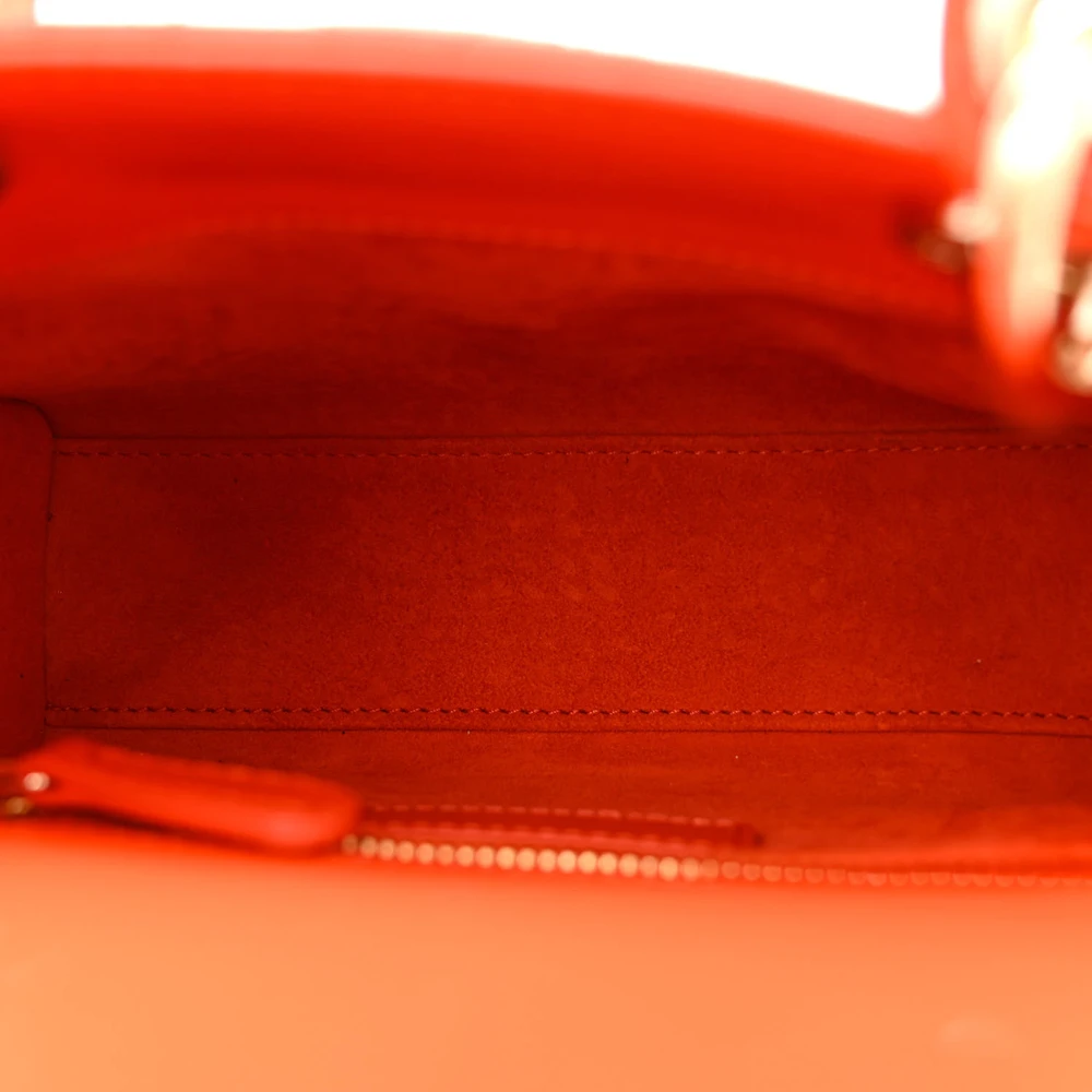 Lushentic Bags Review: Mini Lady Dior Orange Patent Cannage - Image 7