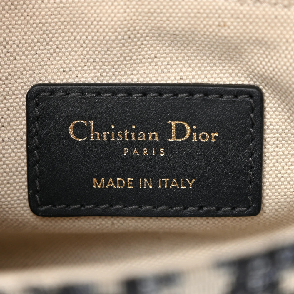 Lushentic Mini Saddle Bag Blue Oblique Canvas Gold Hardware - Image 2