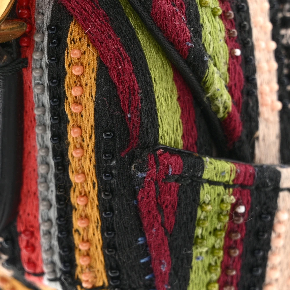 Buy Lushentic Grade Bags Mini Saddle Bag Multicolor Embroidered Canvas - Image 9