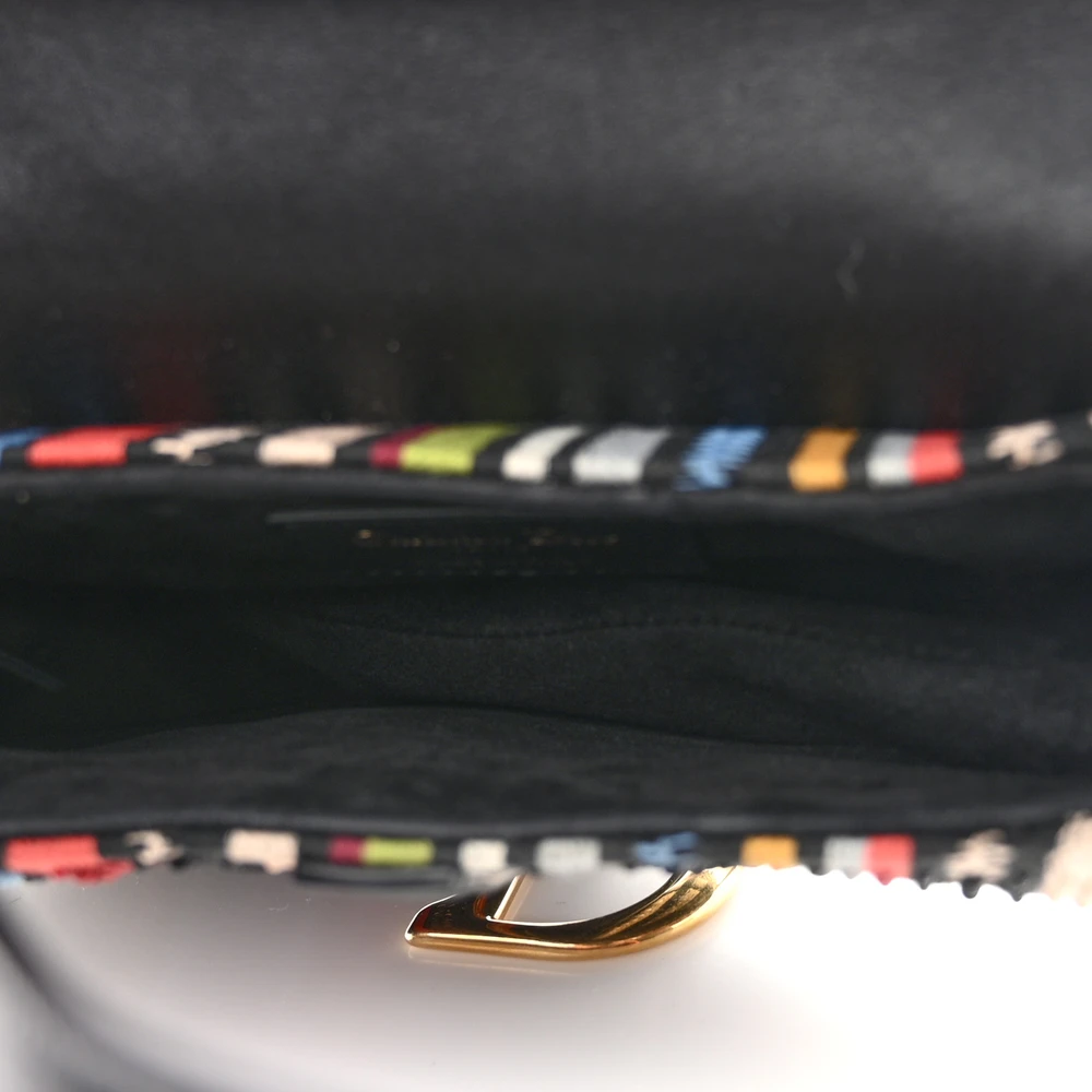 Buy Lushentic Grade Bags Mini Saddle Bag Multicolor Embroidered Canvas - Image 7