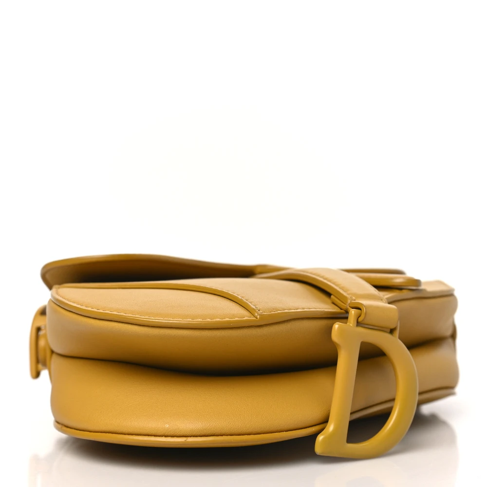 Lushentic Dior Mini Saddle Bag Yellow Ultra Matte Calfskin Leather Incognito Hardware - Image 6