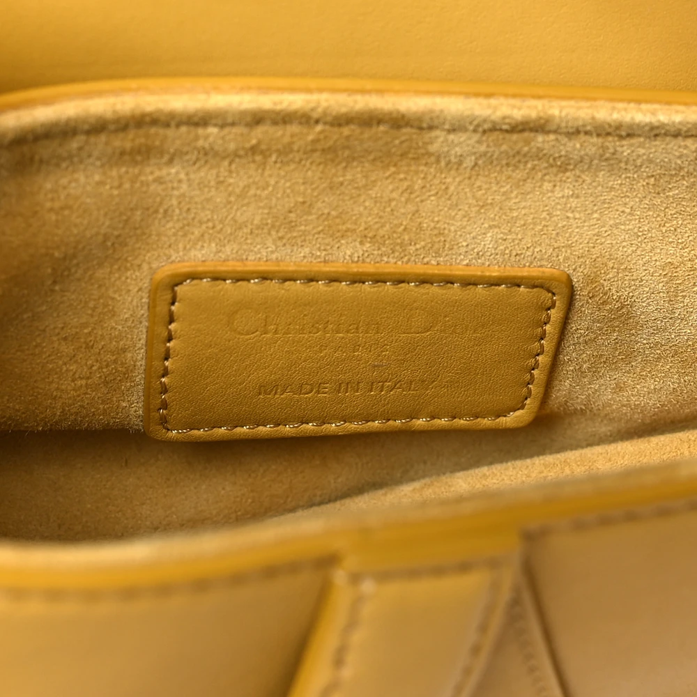 Lushentic Dior Mini Saddle Bag Yellow Ultra Matte Calfskin Leather Incognito Hardware - Image 2