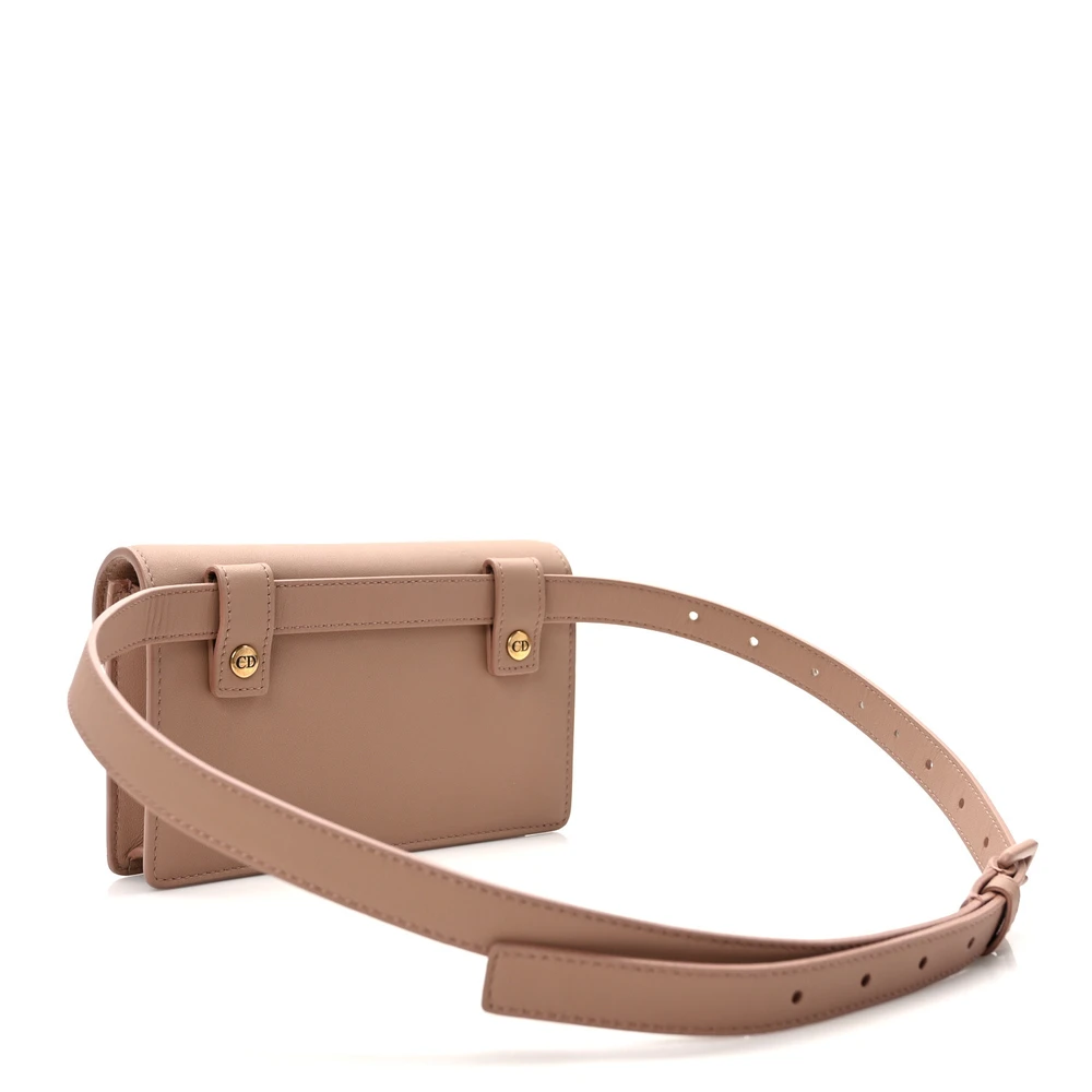 Lushentic Grade Mini Saddle Belt Clutch Rose des Vents Ultra Matte Calfskin Leather - Image 3