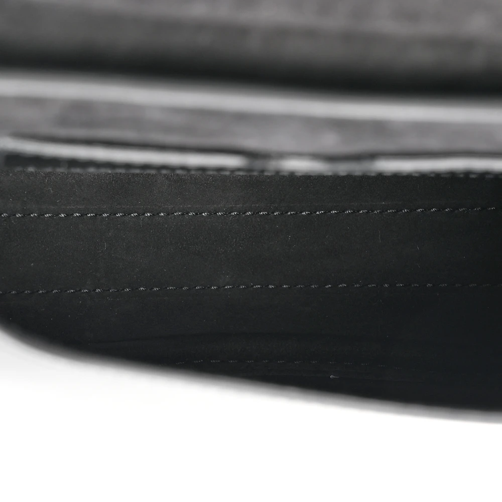 Lushentic Handbags Small Bobby Flap Bag Black Box Calfskin Leather - Image 9