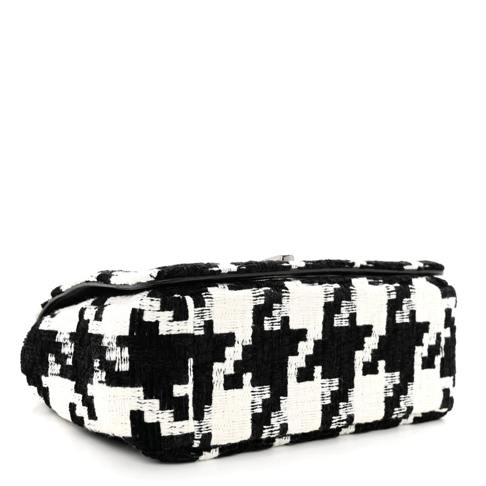 Lushentic Quality Bags - Small Caro Bag Black White Tweed Houndstooth - Image 6