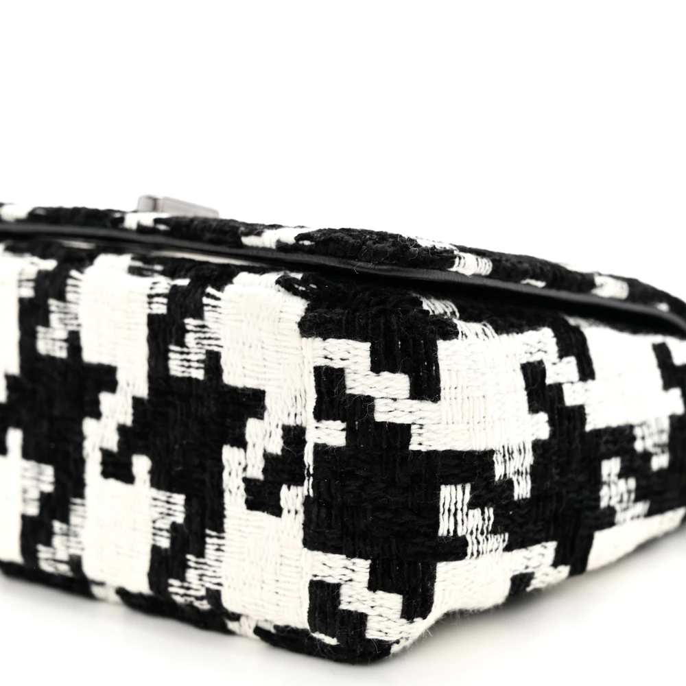 Lushentic Quality Bags - Small Caro Bag Black White Tweed Houndstooth - Image 5