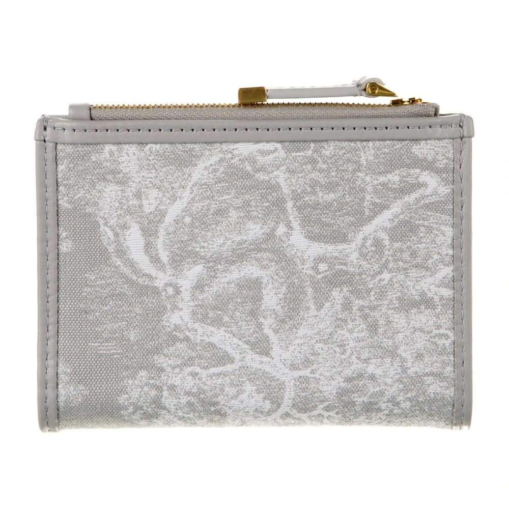 Lushentic Handbags Small Dahlia Compact Wallet – Grey White Leather - Image 2