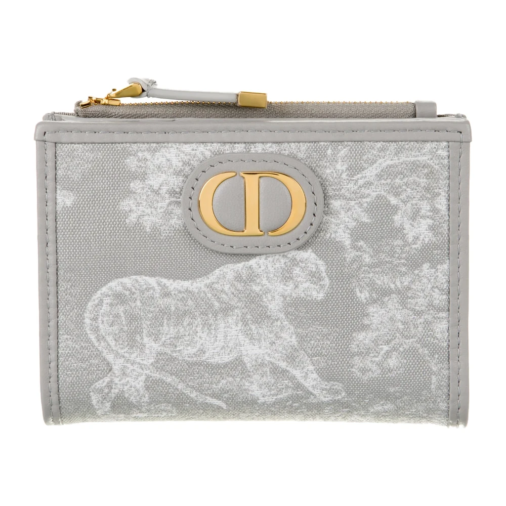 Lushentic Handbags Small Dahlia Compact Wallet – Grey White Leather