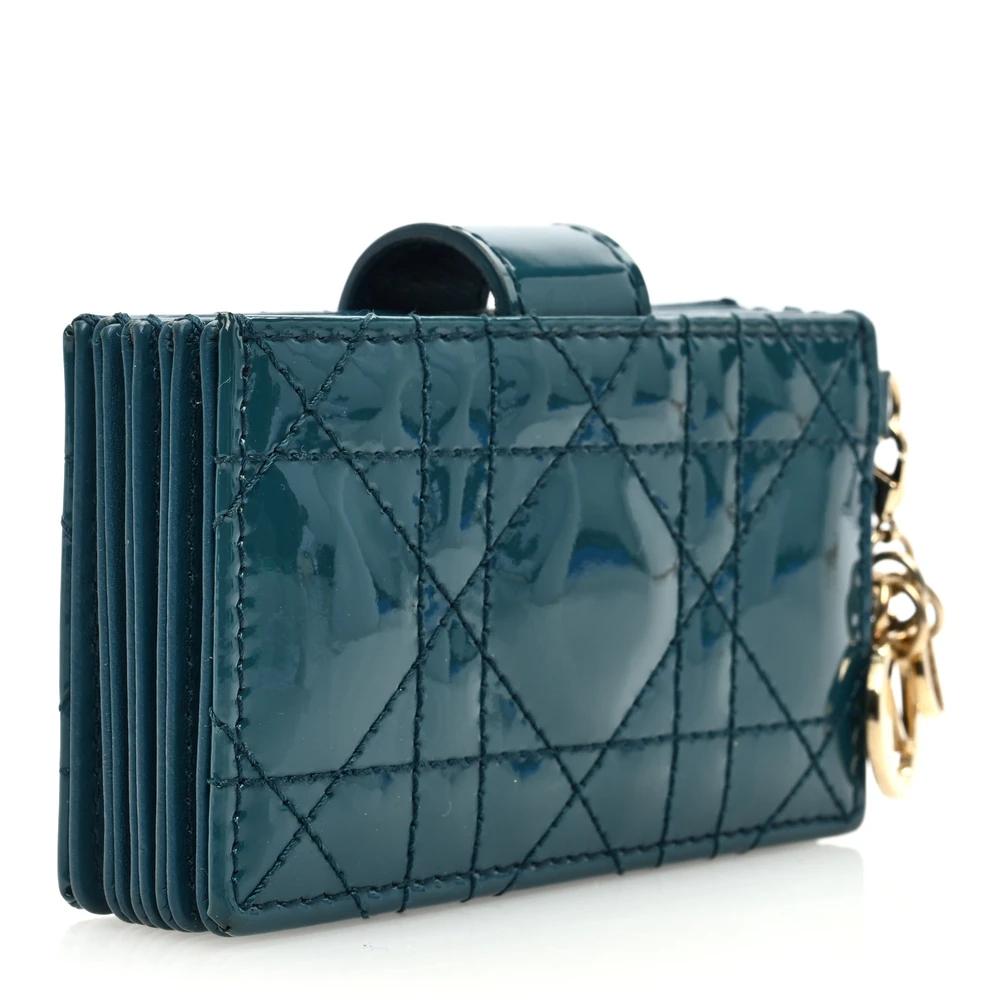 Lushentic Grade Handbags: Small Lady Dior Card Holder in Turquoise - Image 3